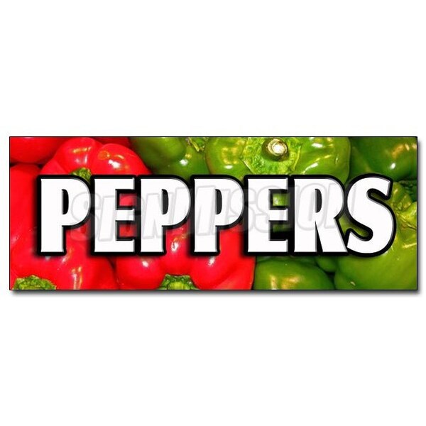 PEPPERS DECAL sticker hot spicy sweet jalapeno red green bell onions food, D-12 Peppers
